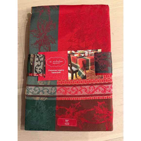 NWT St Nicholas Square Christmas table runner holiday festive party Xmas - Picture 2 of 6